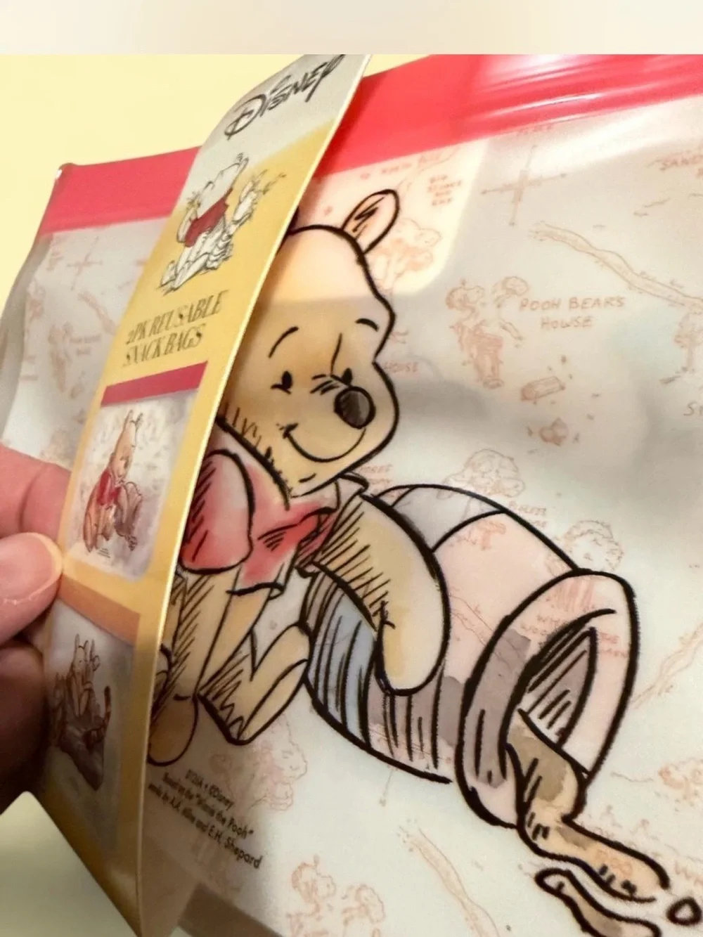 Disney Minnie Mouse & Winnie the Pooh Character Reusable Snack Bags